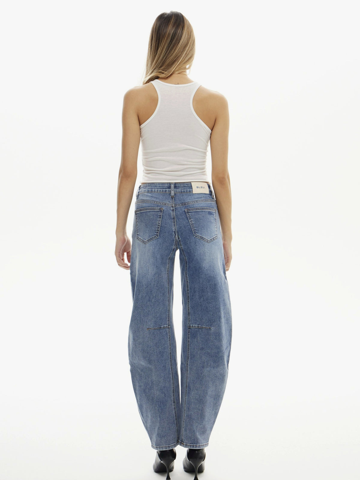 High Rise Curved Jeans - Mid Washed | BTTW005