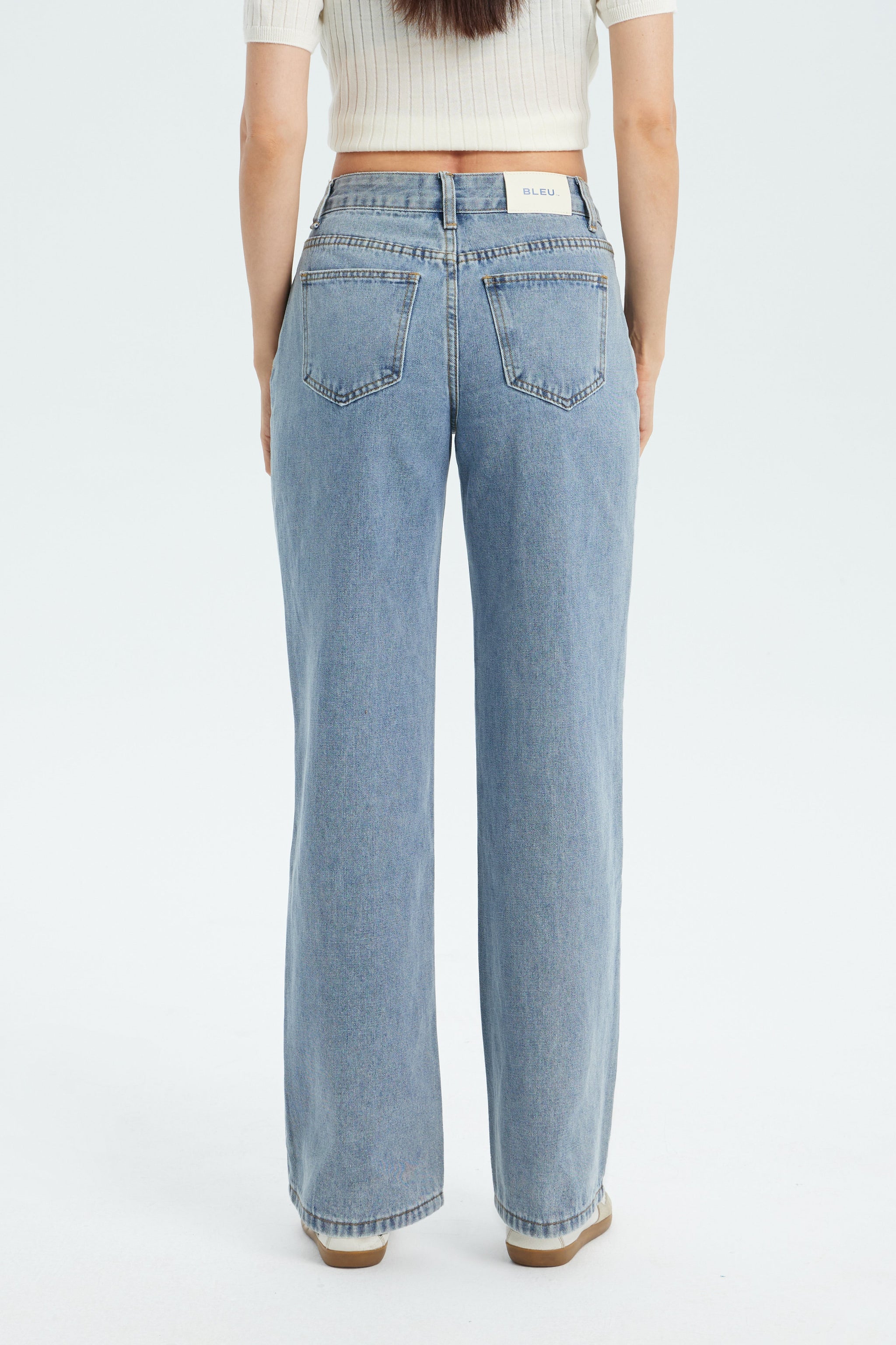 Women's Vintage Baggy Jeans - Relaxed Fit Navy Wash | BLEU