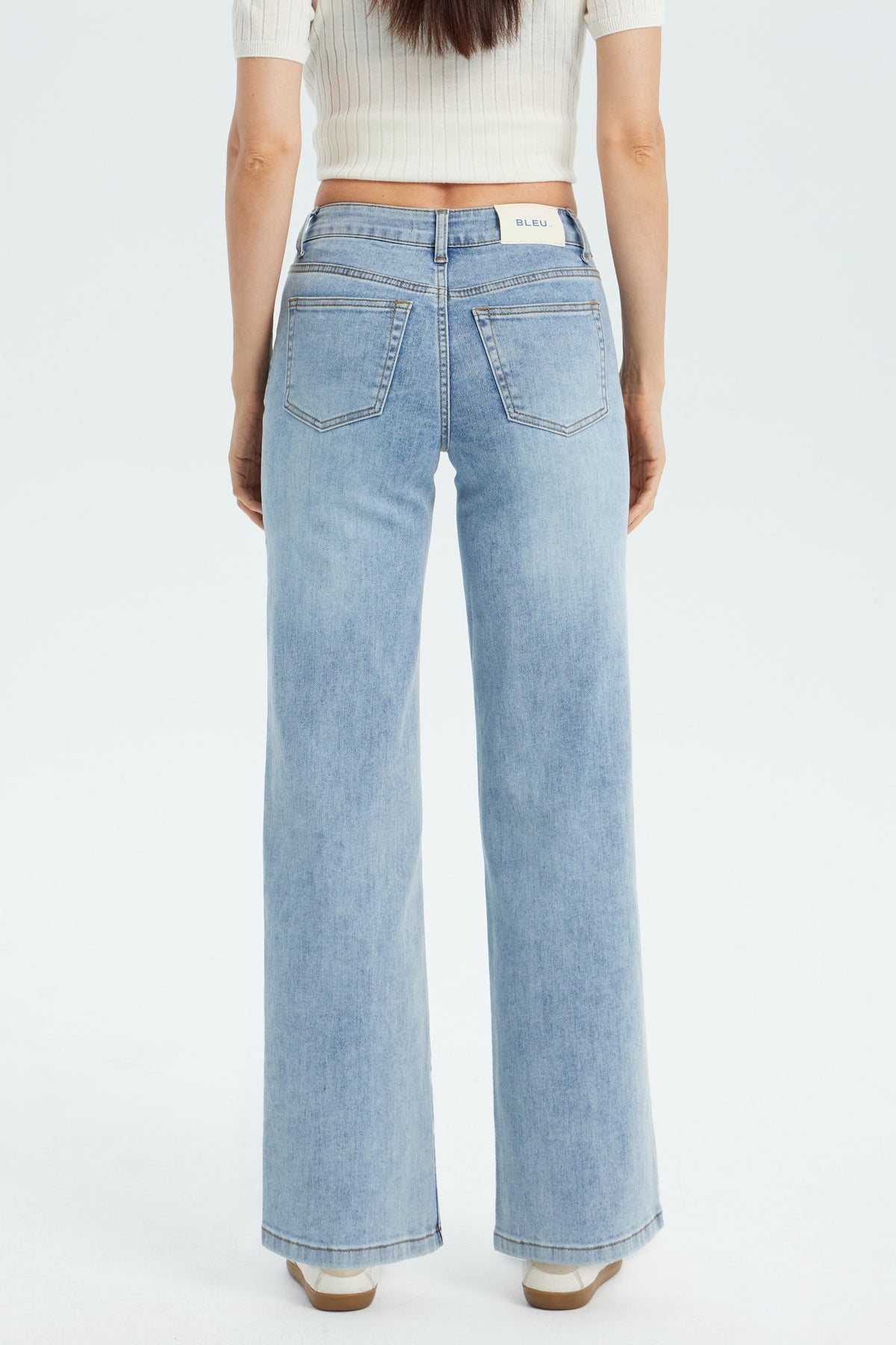 Super Stretch Wide Leg Jeans for Women - Light Washed | BLEU