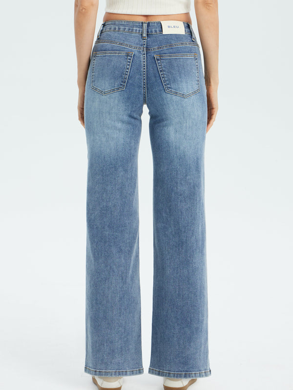 Women's Super Stretch Wide Leg Jeans - Dark Washed