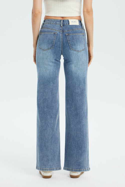 Women's Super Stretch Wide Leg Jeans - Dark Washed